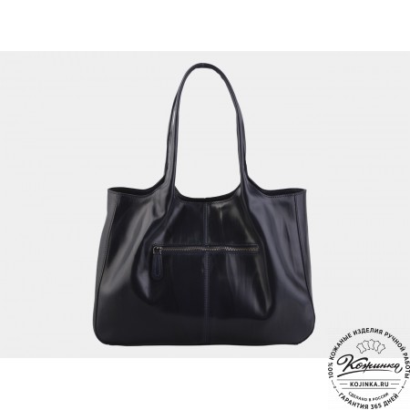 Женская кожаная сумка "Миранда" (синяя)